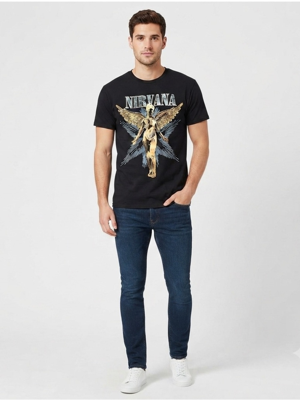 NIRVANA Black Band Tee
